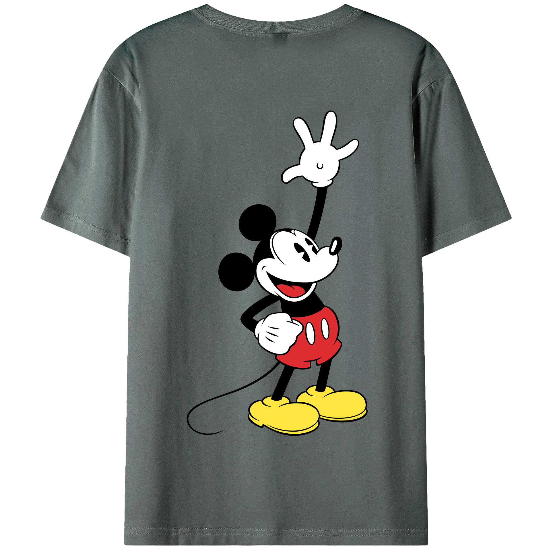 （画像用） ミッキーマウス Mickey Mouse 綿100％半袖Tシャツ（背面プリント）